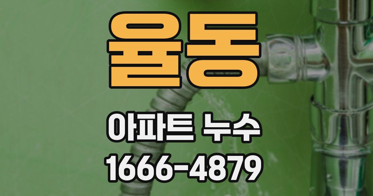 율동 아파트 누수