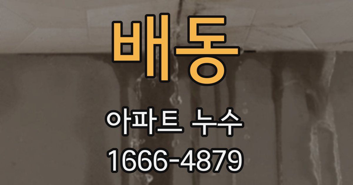 배동 아파트 누수
