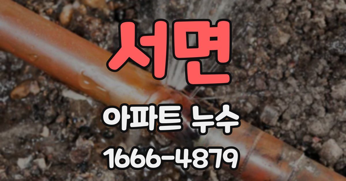 서면 아파트 누수