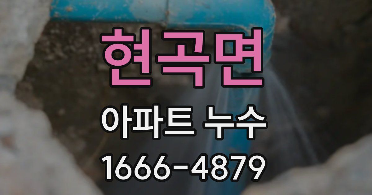 현곡면 아파트 누수