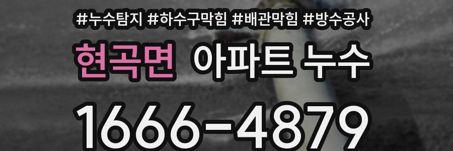 현곡면 아파트 누수