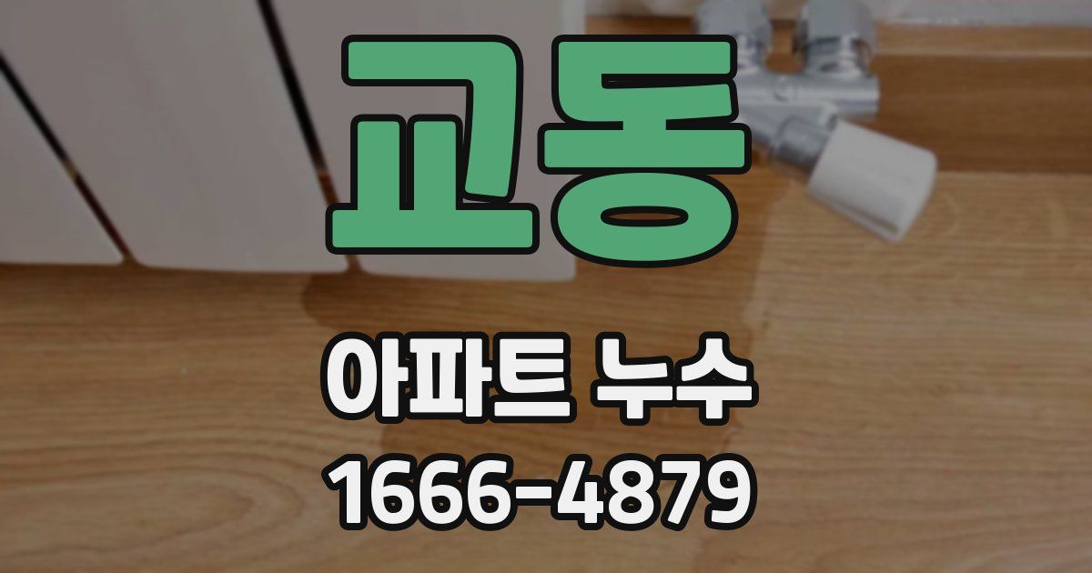 교동 아파트 누수