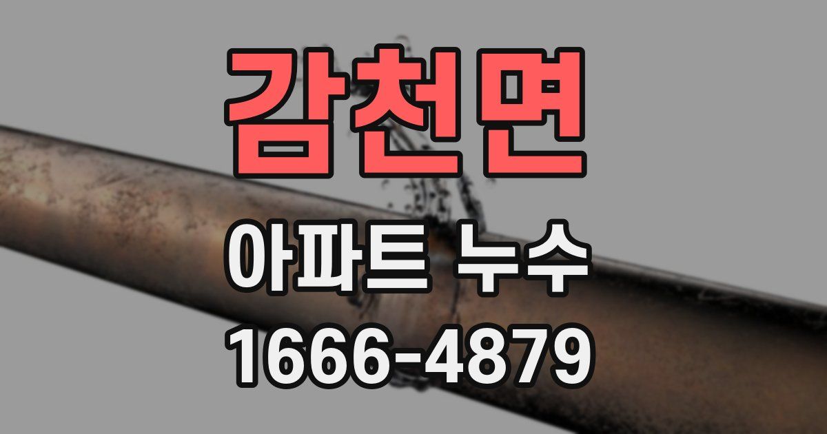 감천면 아파트 누수