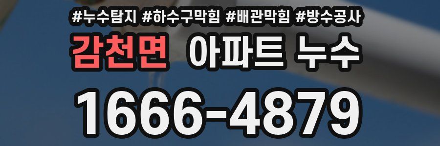 감천면 아파트 누수