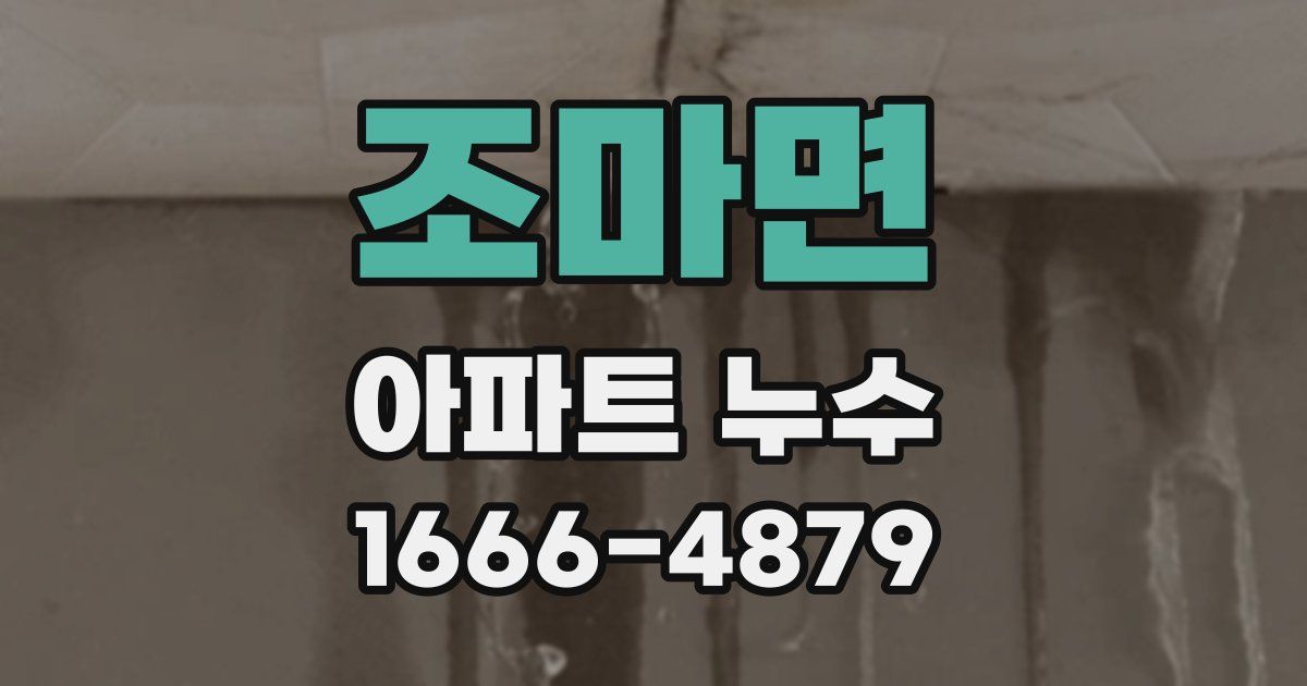 조마면 아파트 누수