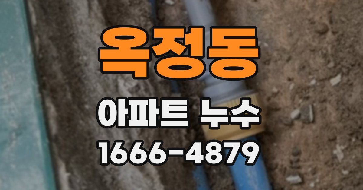 옥정동 아파트 누수