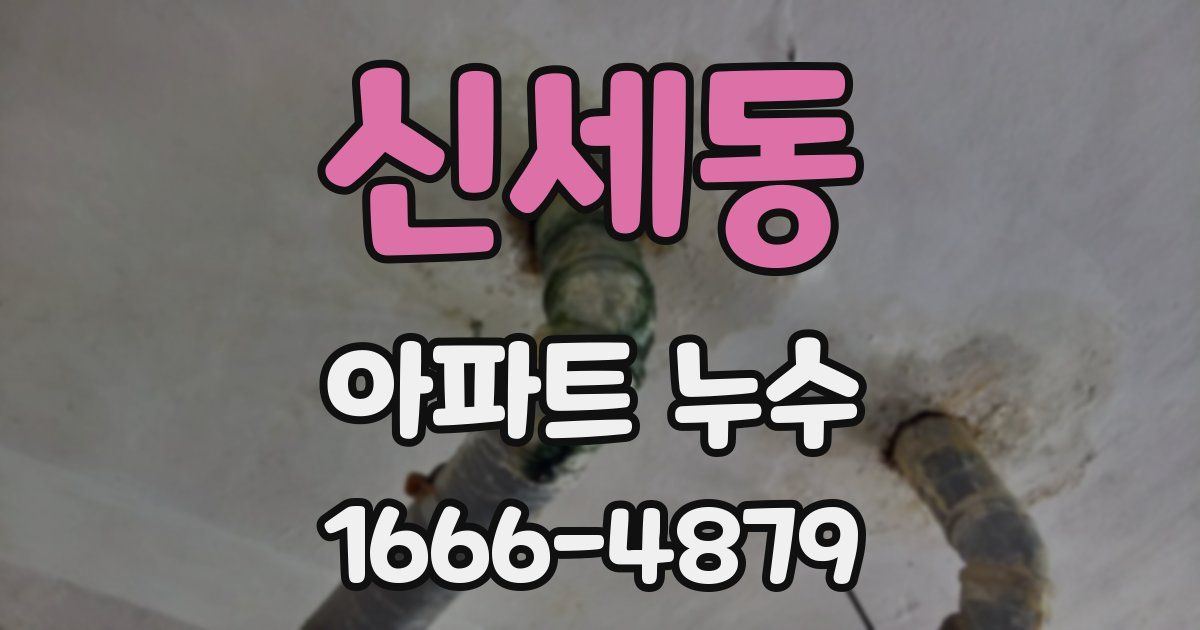 신세동 아파트 누수