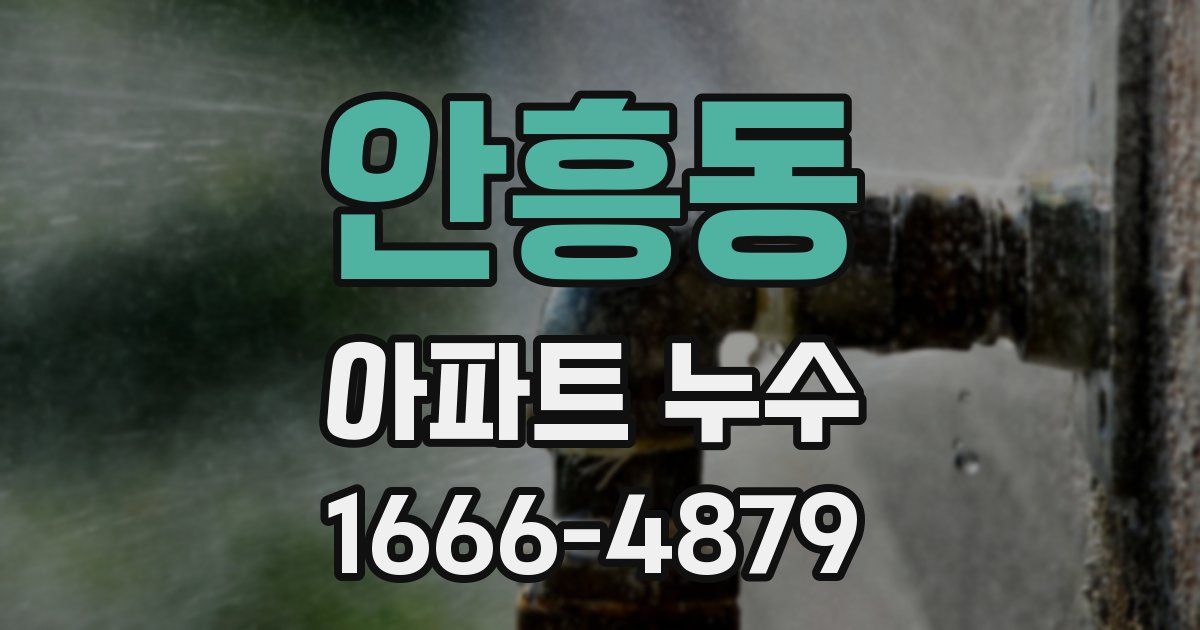 안흥동 아파트 누수