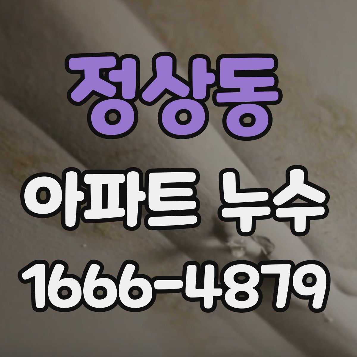 정상동 아파트 누수