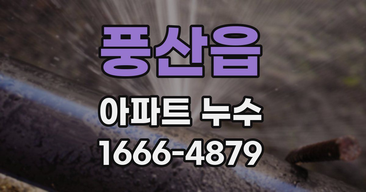 풍산읍 아파트 누수