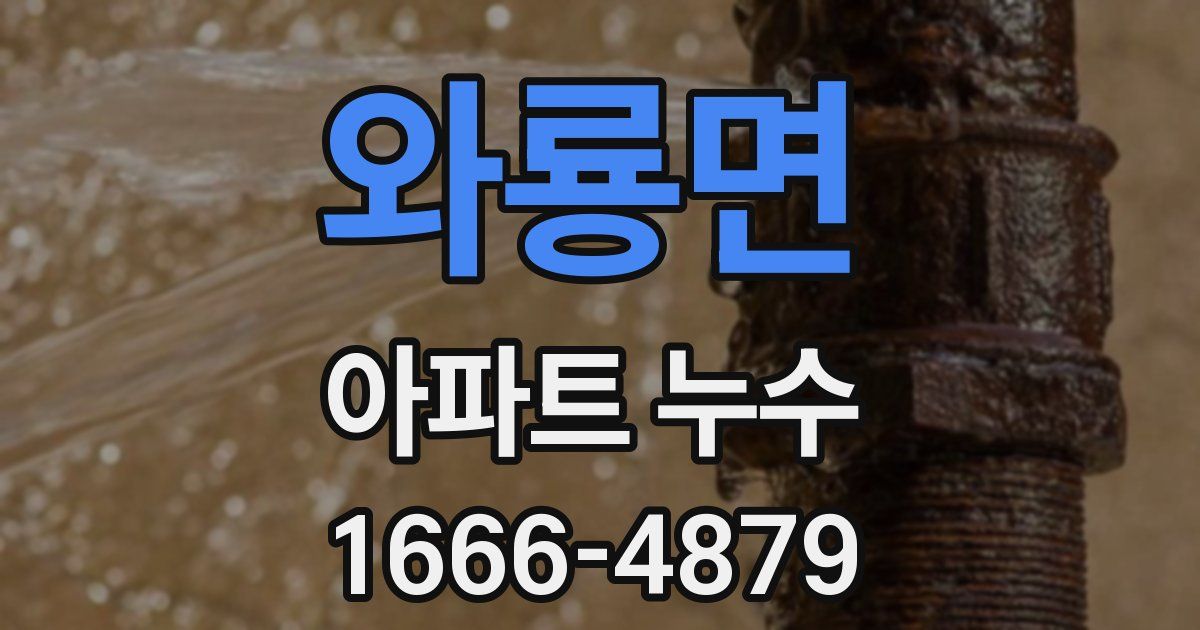 와룡면 아파트 누수