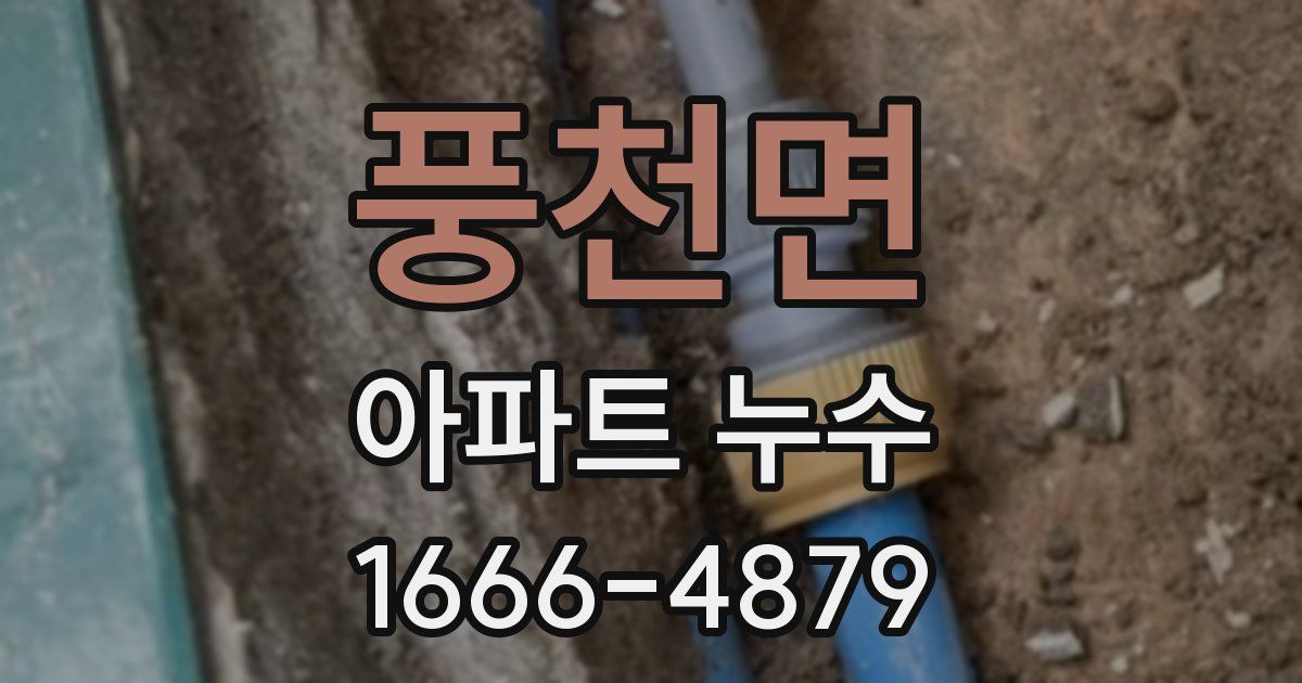 풍천면 아파트 누수