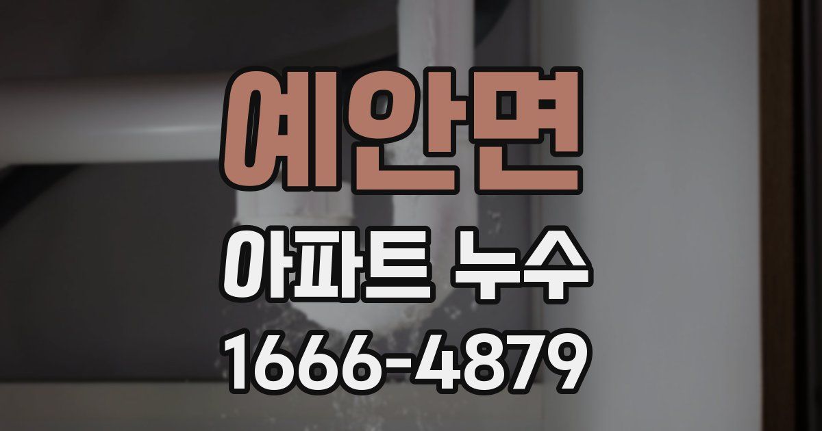 예안면 아파트 누수