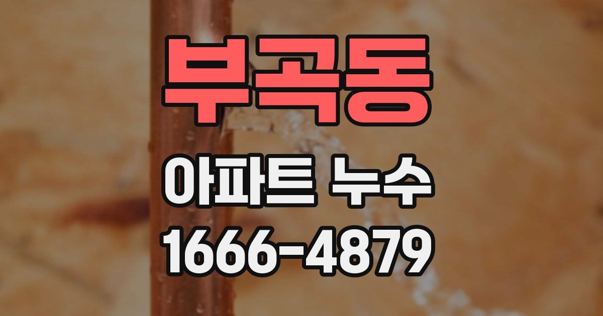 부곡동 아파트 누수