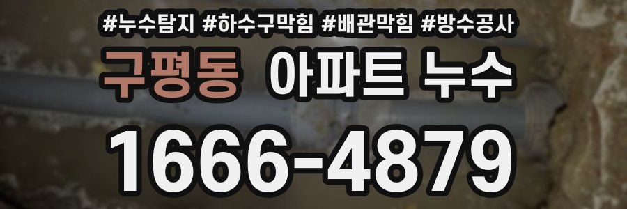 구평동 아파트 누수