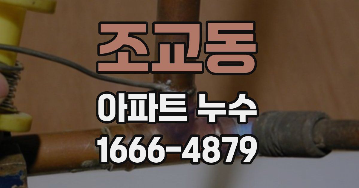 조교동 아파트 누수