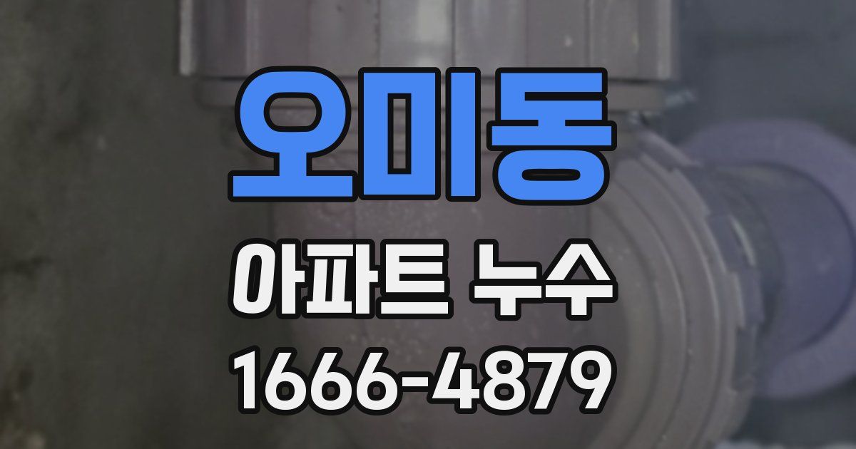 오미동 아파트 누수