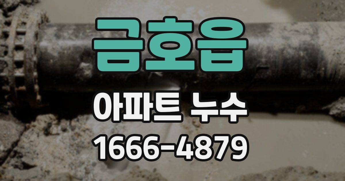 금호읍 아파트 누수