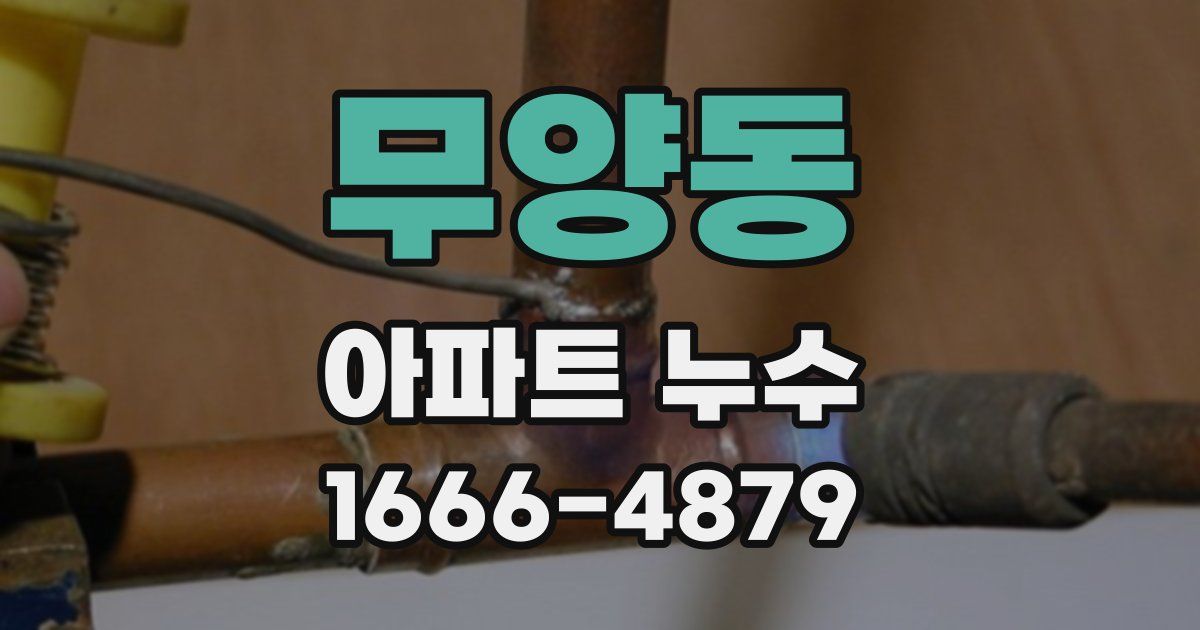 무양동 아파트 누수