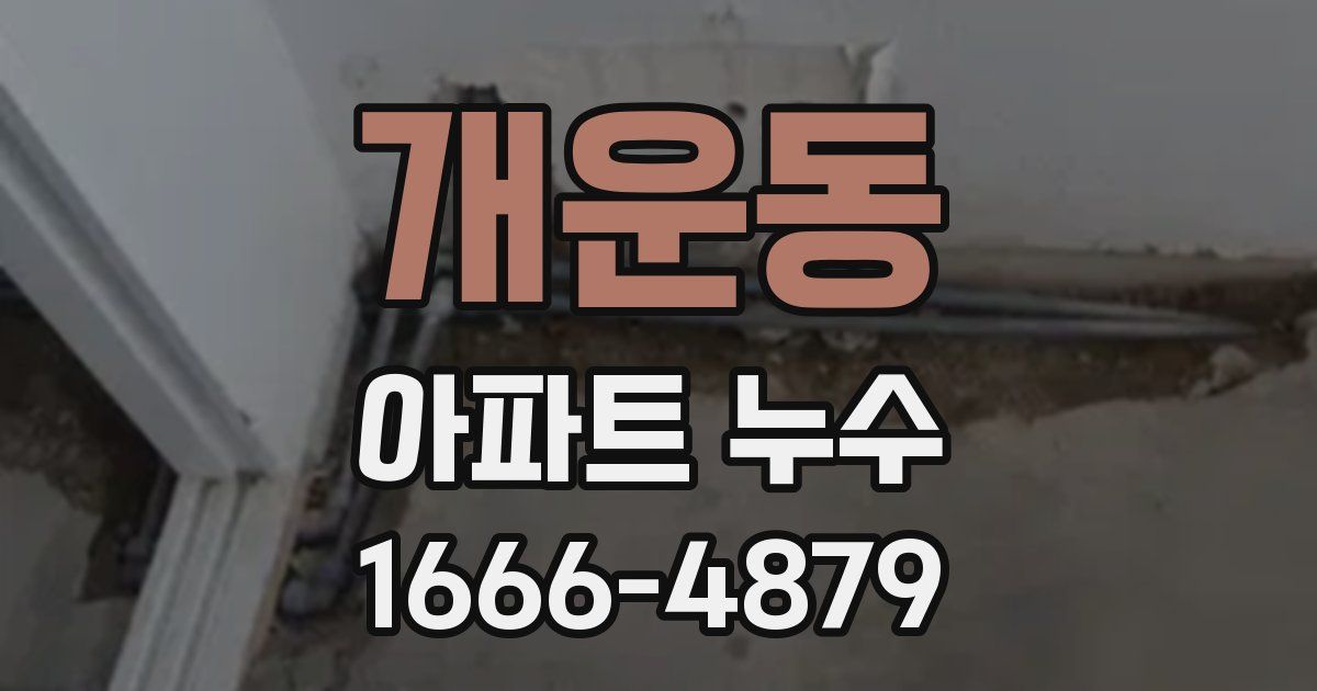개운동 아파트 누수