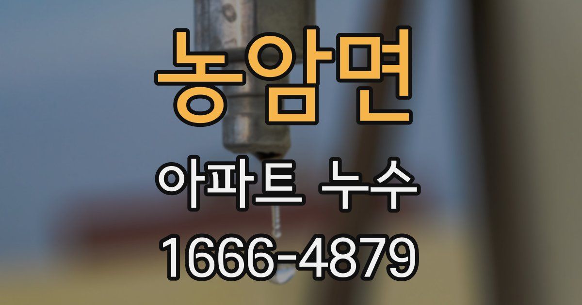 농암면 아파트 누수