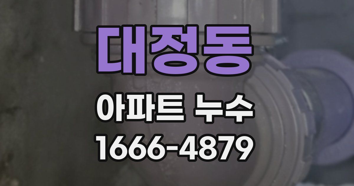 대정동 아파트 누수