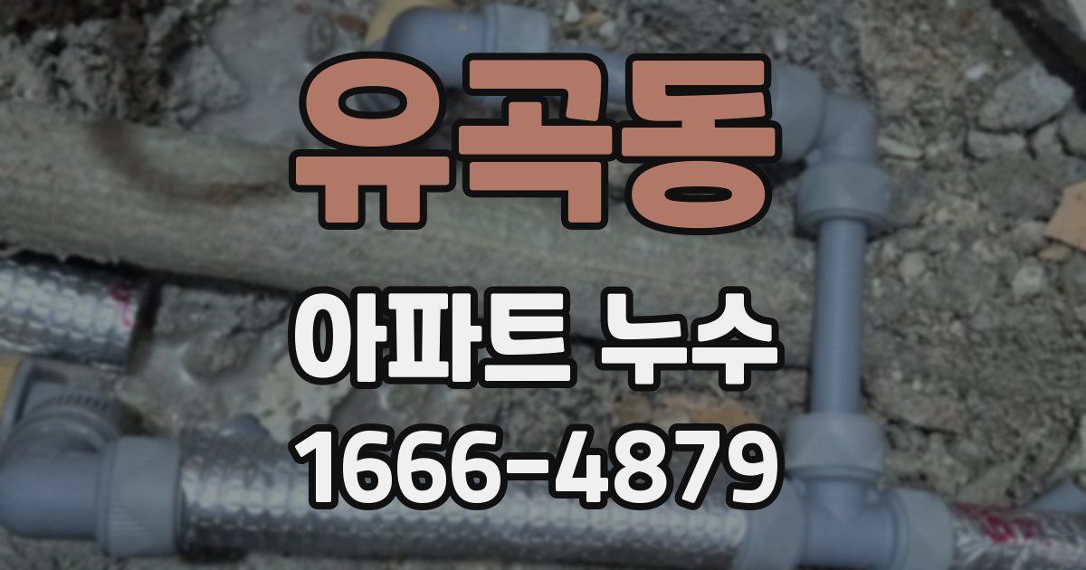 유곡동 아파트 누수