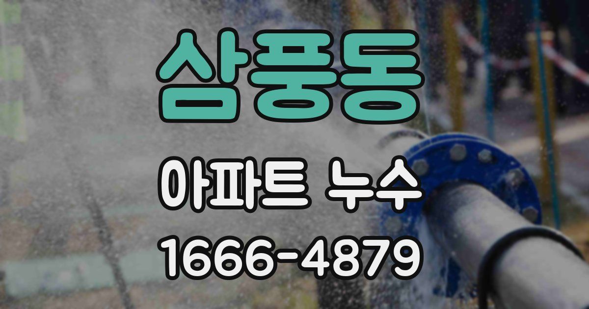 삼풍동 아파트 누수