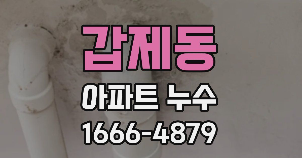갑제동 아파트 누수