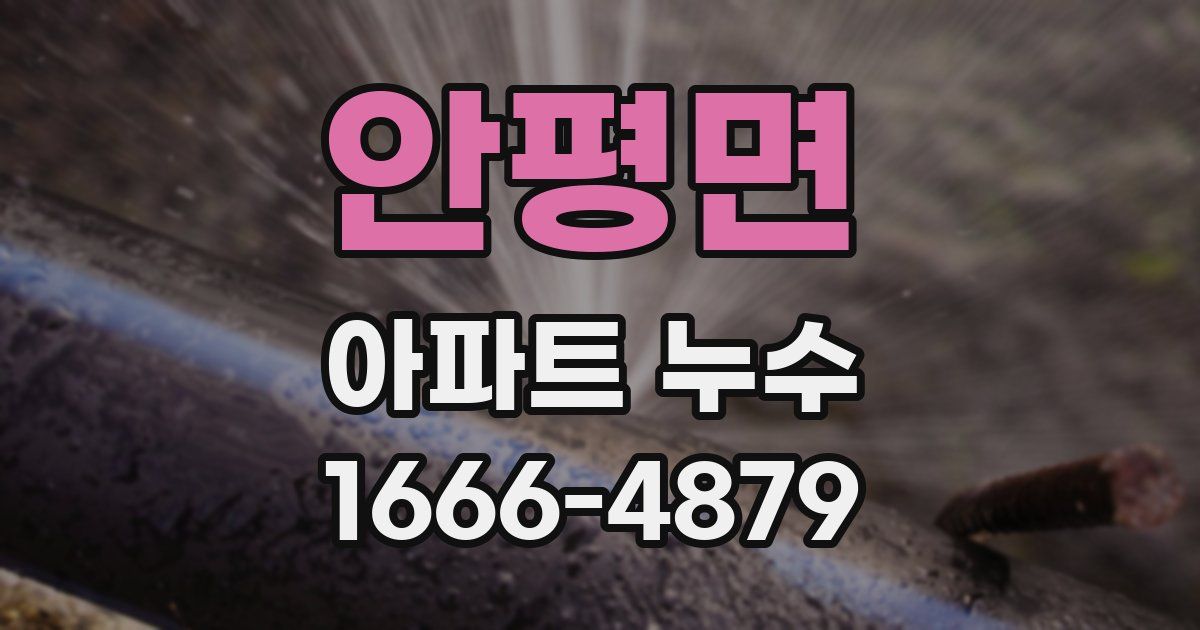 안평면 아파트 누수