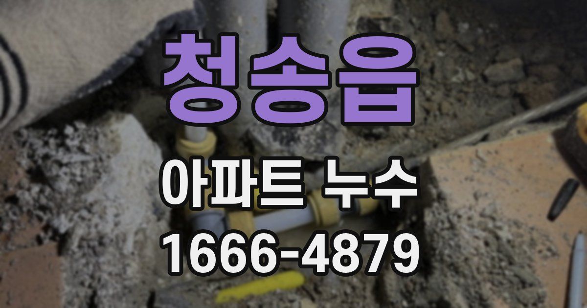 청송읍 아파트 누수