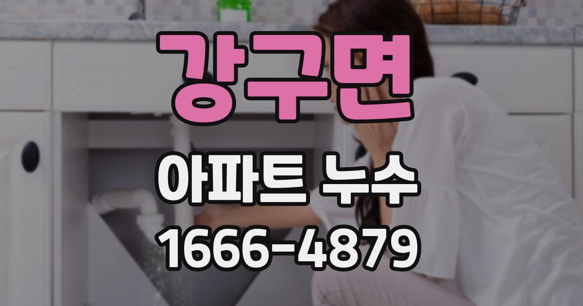 강구면 아파트 누수