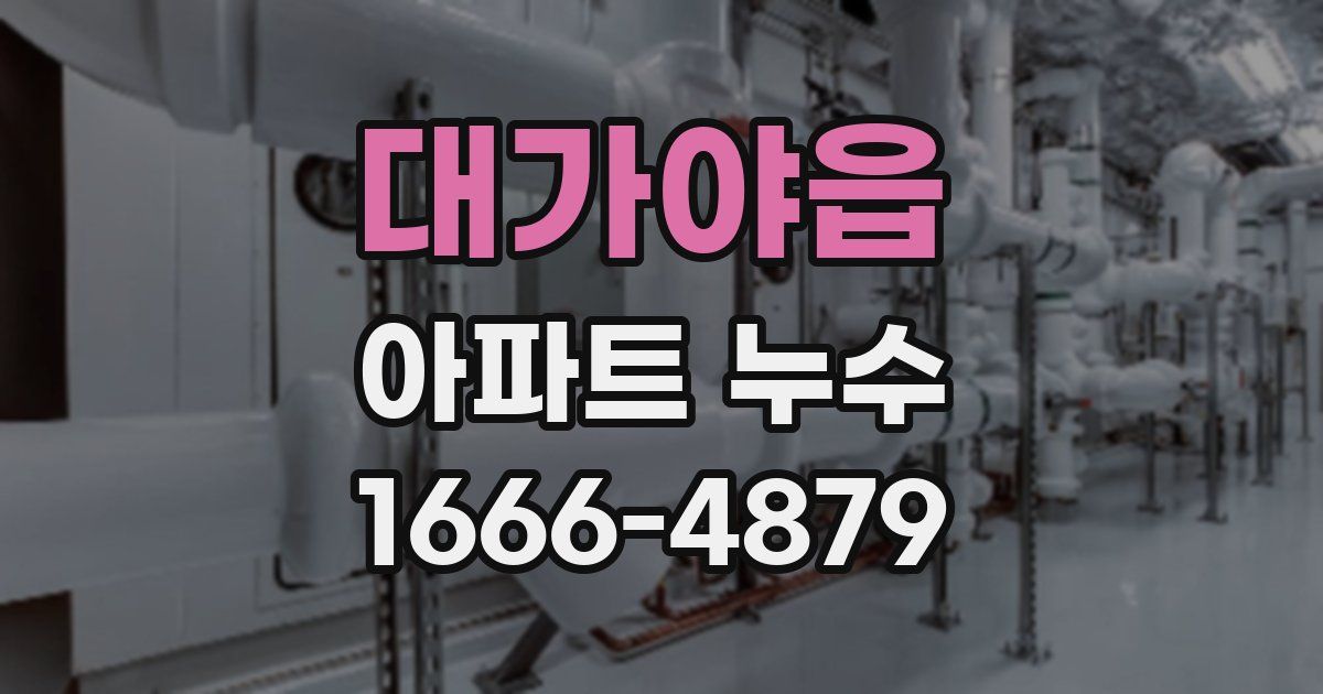 대가야읍 아파트 누수
