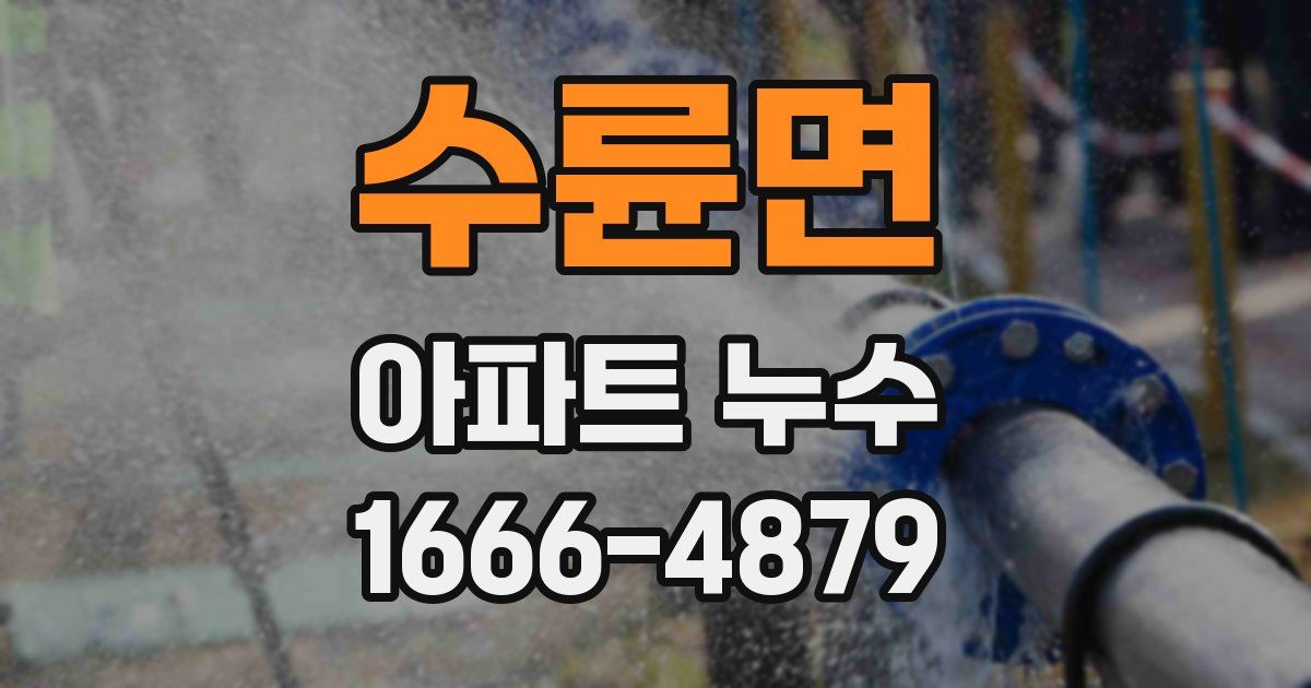 수륜면 아파트 누수