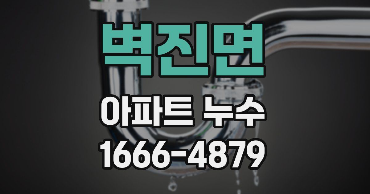 벽진면 아파트 누수