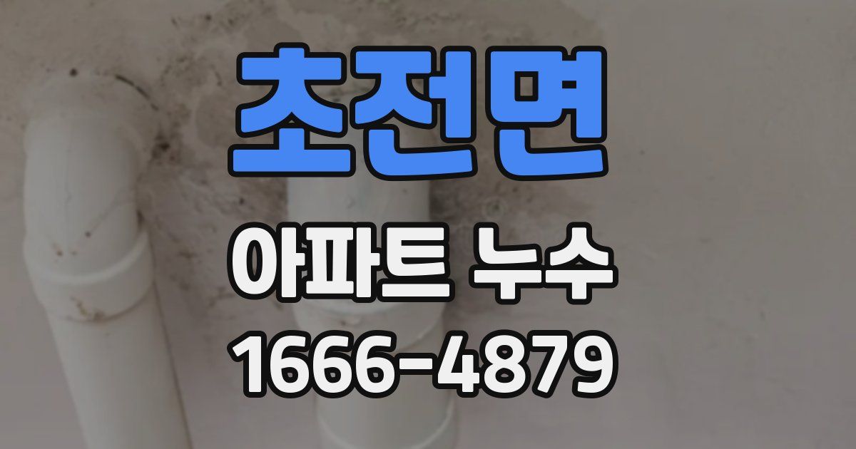 초전면 아파트 누수