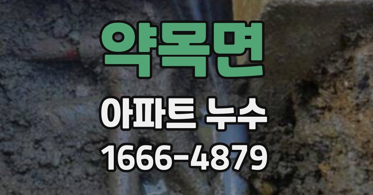 약목면 아파트 누수