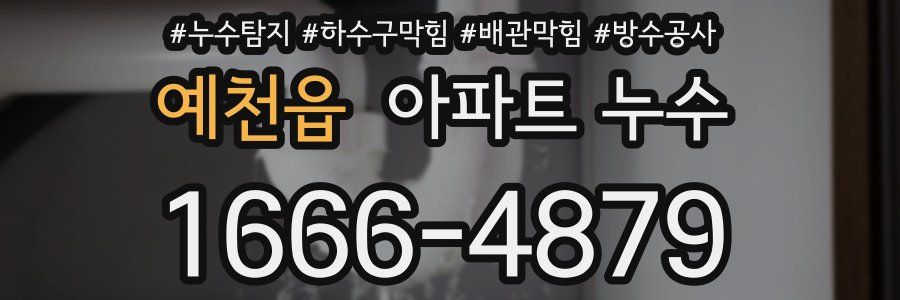 예천읍 아파트 누수
