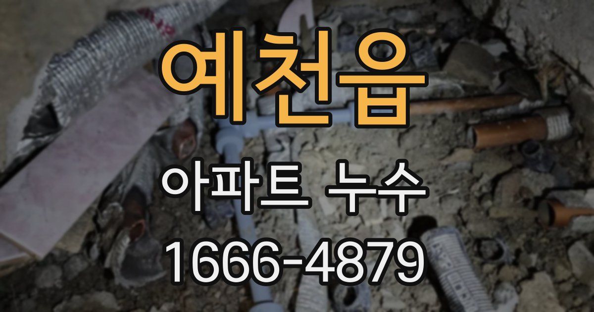 예천읍 아파트 누수