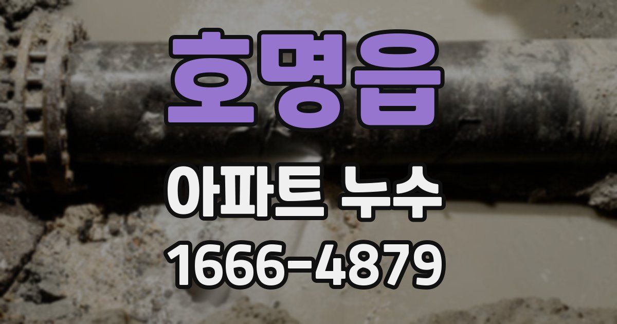 호명읍 아파트 누수