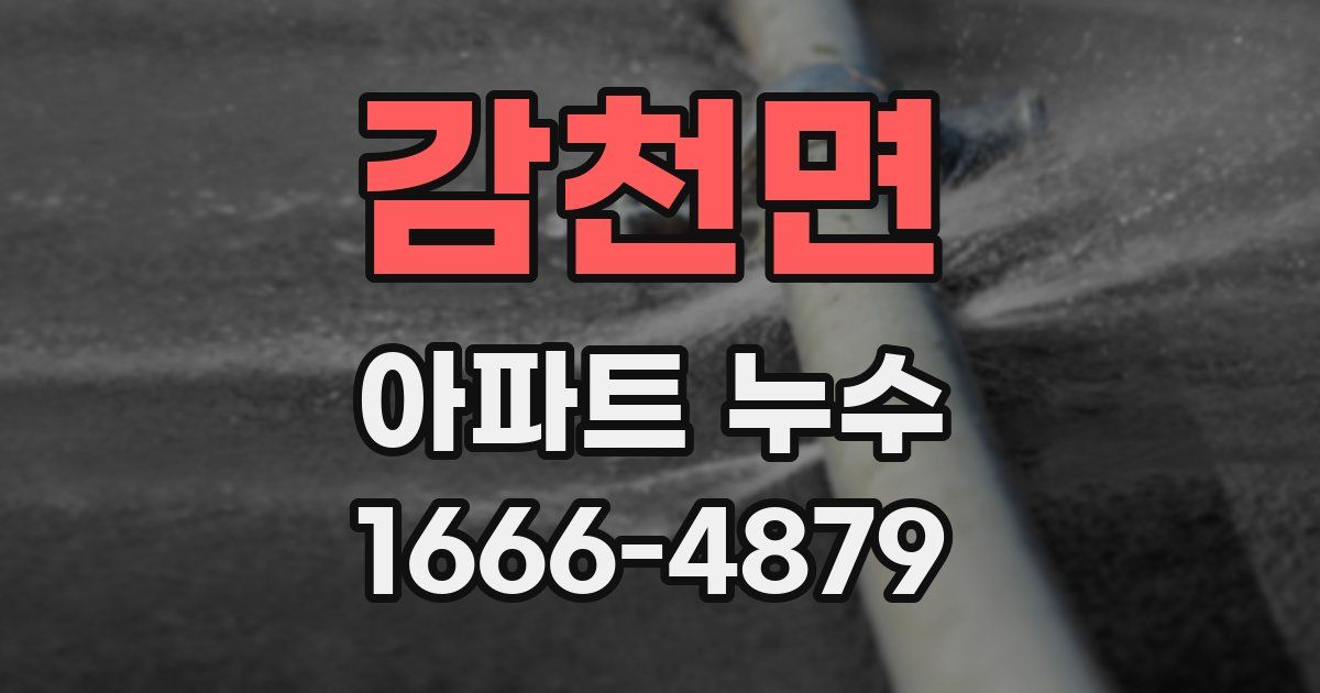 감천면 아파트 누수