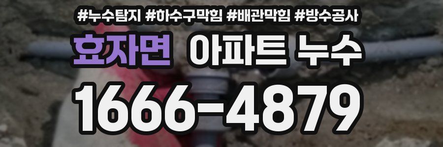 효자면 아파트 누수