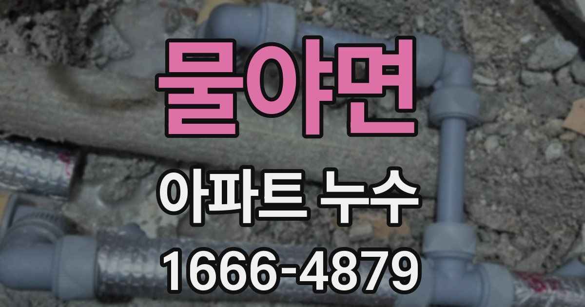 물야면 아파트 누수