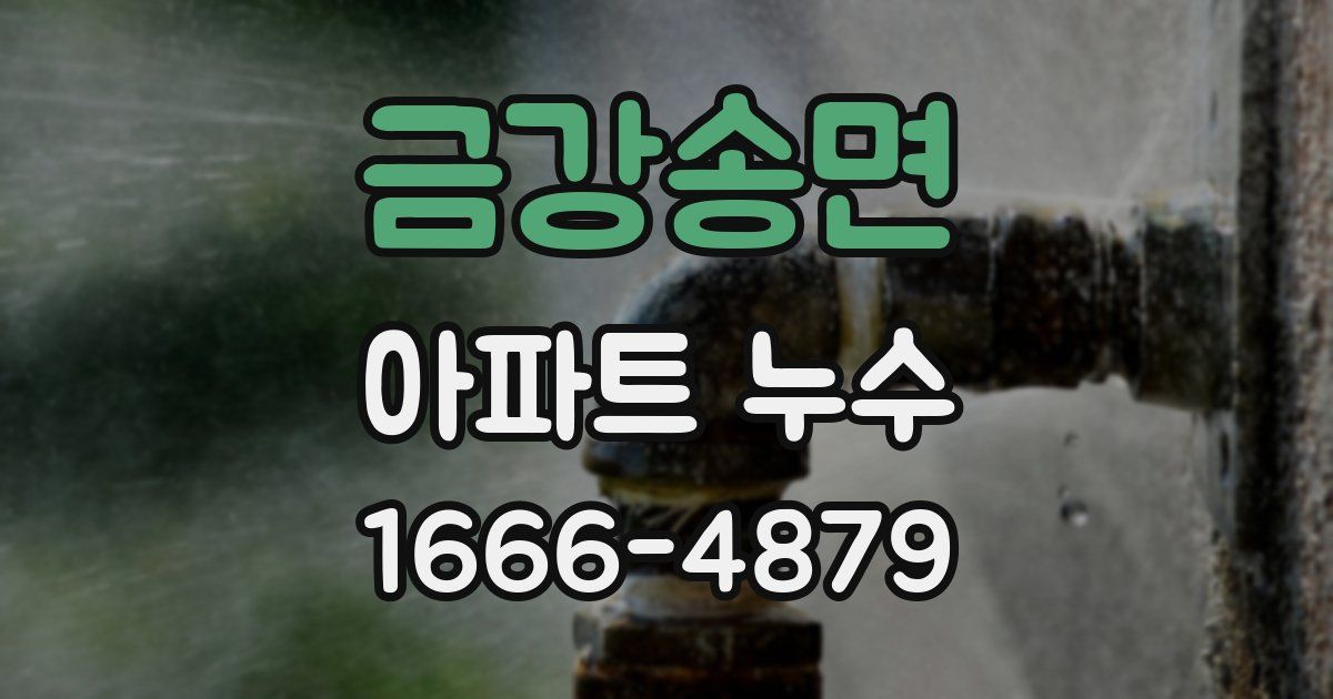 금강송면 아파트 누수