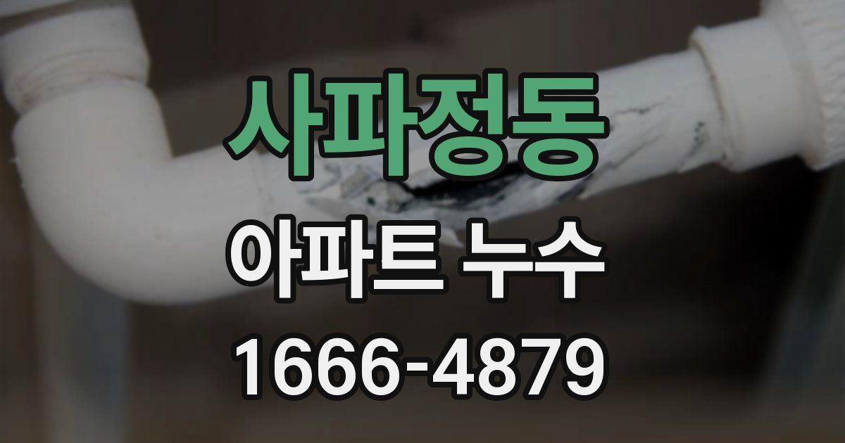 사파정동 아파트 누수