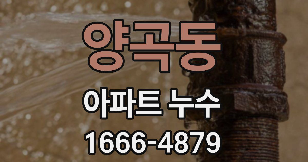 양곡동 아파트 누수