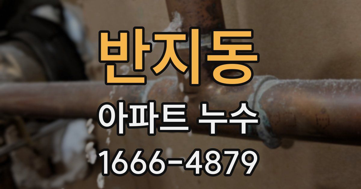반지동 아파트 누수
