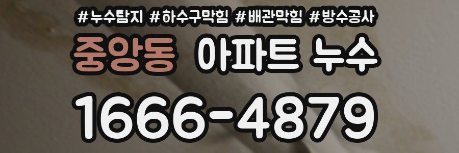 중앙동 아파트 누수