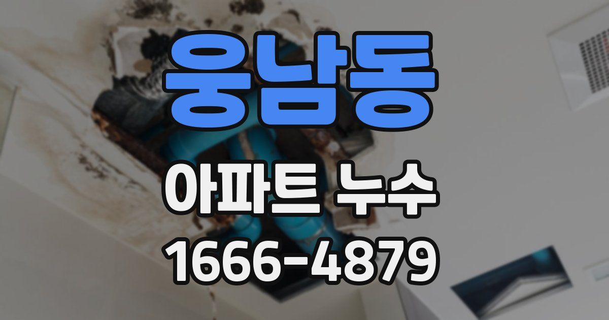 웅남동 아파트 누수