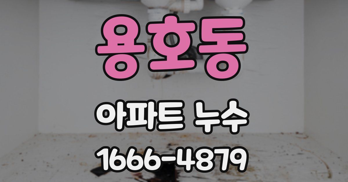 용호동 아파트 누수